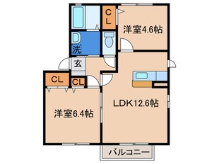 グランブル－Ｃの物件間取画像